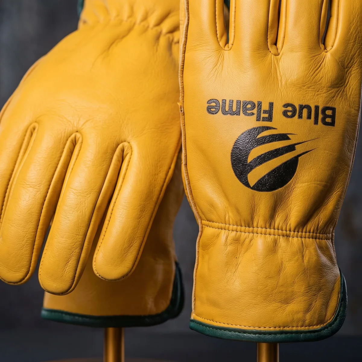 Gold Leather Work Glove